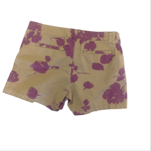 Merona women's shorts. Size 10. Tan with purple motif - Picture 2 of 3